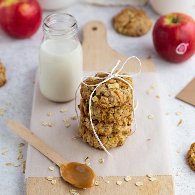 Apfel-Hafer Cookies mit Karamellglasur - Cookinesi